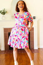 Load image into Gallery viewer, Feel Your Best Multicolor Floral Tiered Front Tie Pocketed Dress
