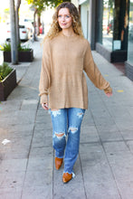Load image into Gallery viewer, Classy Chic Taupe Mock Neck Chest Pocket Knit Sweater