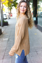 Load image into Gallery viewer, Classy Chic Taupe Mock Neck Chest Pocket Knit Sweater