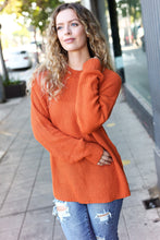 Load image into Gallery viewer, Pumpkin Spice Mock Neck Chest Pocket Knit Sweater