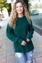Load image into Gallery viewer, Classy Chic Hunter Green Mock Neck Chest Pocket Knit Sweater