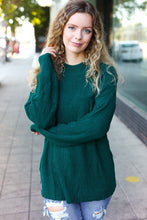 Load image into Gallery viewer, Classy Chic Hunter Green Mock Neck Chest Pocket Knit Sweater