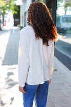 Load image into Gallery viewer, Easy Living Oatmeal Textured Knit Notch Neck Oversized Collar Sweater