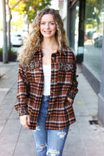 Load image into Gallery viewer, Put Together Rust Plaid & Animal Print Button Down Jacket