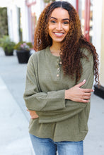 Load image into Gallery viewer, Beautiful You Moss Green Button Down Ribbed Sweater