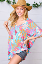 Load image into Gallery viewer, Multicolor Tropical Floral Print Woven Top