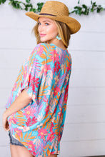 Load image into Gallery viewer, Multicolor Tropical Floral Print Woven Top