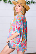 Load image into Gallery viewer, Multicolor Tropical Floral Print Woven Top
