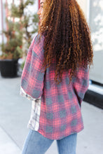 Load image into Gallery viewer, Pretty in Plaid Brushed Hacci Color Block Hoodie
