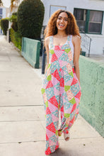 Load image into Gallery viewer, Stand Out Multicolor Boho Patchwork Wide Leg Overall Jumpsuit