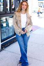 Load image into Gallery viewer, Autumn Vibes Taupe Textured Cable Knit Collared Cardigan