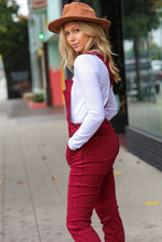 Load image into Gallery viewer, Scarlet High Waist Denim Double Cuff Overalls