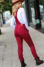 Load image into Gallery viewer, Scarlet High Waist Denim Double Cuff Overalls