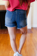 Load image into Gallery viewer, American Flag High Rise Frayed Hem Denim Shorts