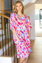 Load image into Gallery viewer, Feel Your Best Multicolor Floral Tiered Front Tie Pocketed Dress
