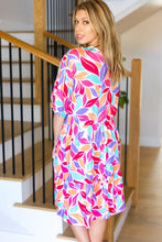 Load image into Gallery viewer, Feel Your Best Multicolor Floral Tiered Front Tie Pocketed Dress