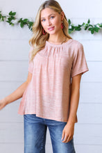 Load image into Gallery viewer, Mauve Tie Back Crinkle Floral Top