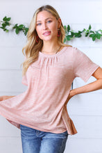 Load image into Gallery viewer, Mauve Tie Back Crinkle Floral Top