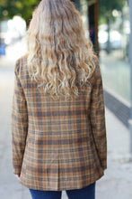 Load image into Gallery viewer, Make It Happen Spice Plaid Tailored Collar Lapel Blazer
