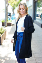 Load image into Gallery viewer, Everyday Black Striped Knit Open Cardigan