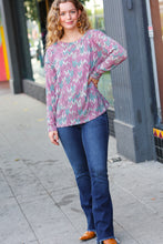 Load image into Gallery viewer, Magenta & Teal Vintage Two Tone Knit Top