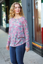 Load image into Gallery viewer, Magenta & Teal Vintage Two Tone Knit Top