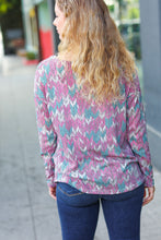 Load image into Gallery viewer, Magenta & Teal Vintage Two Tone Knit Top