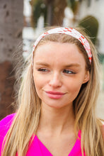 Load image into Gallery viewer, Red & Pink Heart Print Stretchy Twist Headband