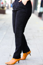 Load image into Gallery viewer, Going Your Way Black Corduroy High Rise Tapered Leg Pants
