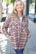 Load image into Gallery viewer, Be You Best Taupe Plaid Quilt Lined Button Down Shacket