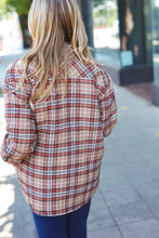 Load image into Gallery viewer, Be You Best Taupe Plaid Quilt Lined Button Down Shacket