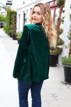 Load image into Gallery viewer, Dazzling Hunter Green Velvet Lapel Blazer