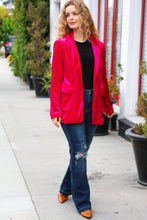 Load image into Gallery viewer, Dazzling Magenta Velvet Lapel Blazer