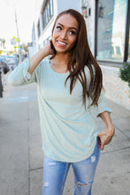 Load image into Gallery viewer, Dazzle in Grey Animal Print Ruched Sleeve Round Neck Top