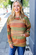 Load image into Gallery viewer, Under Your Spell Orange & Green Space Dye Thermal Hoodie