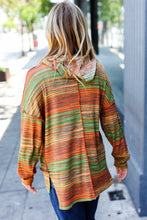 Load image into Gallery viewer, Under Your Spell Orange & Green Space Dye Thermal Hoodie