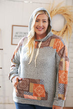 Load image into Gallery viewer, Harvest Ethnic Patchwork Print Kangaroo Pocket Hoodie