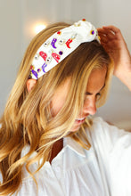 Load image into Gallery viewer, Red White & Blue Gem Cowboy Embellished Top Knot Headband