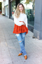 Load image into Gallery viewer, Star Struck Vintage Floral Oatmeal Tiered Babydoll Twofer Top