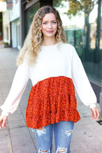 Load image into Gallery viewer, Star Struck Vintage Floral Oatmeal Tiered Babydoll Twofer Top