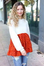 Load image into Gallery viewer, Star Struck Vintage Floral Oatmeal Tiered Babydoll Twofer Top