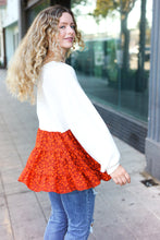 Load image into Gallery viewer, Star Struck Vintage Floral Oatmeal Tiered Babydoll Twofer Top