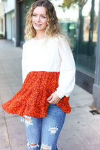 Load image into Gallery viewer, Star Struck Vintage Floral Oatmeal Tiered Babydoll Twofer Top
