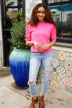 Load image into Gallery viewer, Pretty In Pink Mock Neck With Back Ribbon Bow Tie Sweater Top
