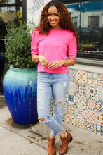 Load image into Gallery viewer, Pretty In Pink Mock Neck With Back Ribbon Bow Tie Sweater Top