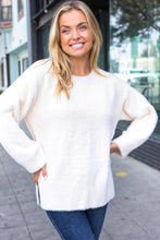Load image into Gallery viewer, Classic Elegance Ivory Fuzzy Soft Knit Sweater
