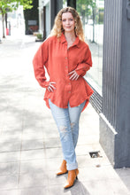 Load image into Gallery viewer, Everyday Rust Button Down Sharkbite Cotton Tunic Top