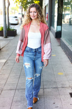 Load image into Gallery viewer, Boldy You Camel Dolman Sleeve Colorblock Knit Bomber Jacket