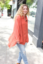 Load image into Gallery viewer, Everyday Rust Button Down Sharkbite Cotton Tunic Top