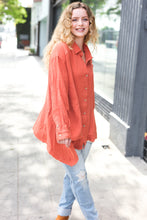 Load image into Gallery viewer, Everyday Rust Button Down Sharkbite Cotton Tunic Top